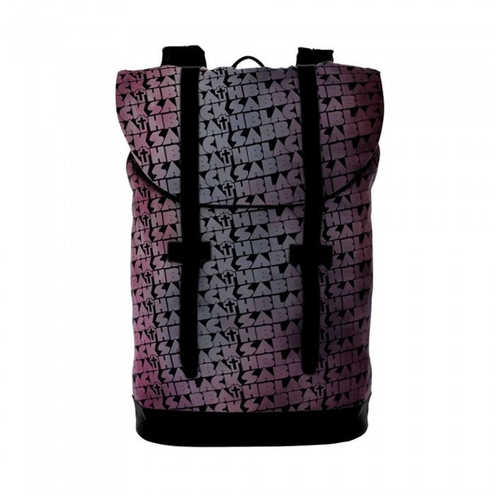 Front - RockSax Distress Cross Black Sabbath Backpack