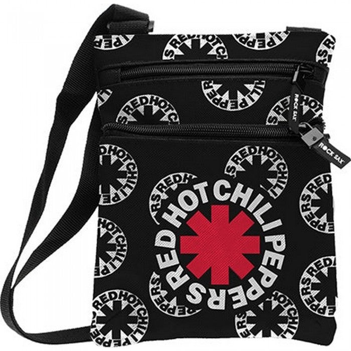 Front - RockSax Asterix Red Hot Chili Peppers All-Over Print Crossbody Bag
