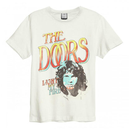 Front - Amplified Unisex Adult Light My Fire The Doors Vintage T-Shirt