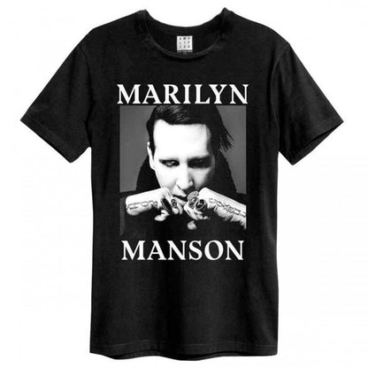 Front - Amplified Unisex Adult Fists Marilyn Manson Vintage T-Shirt