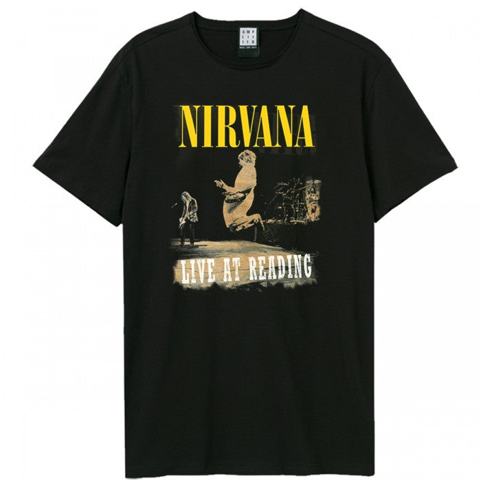 Front - Amplified Unisex Adult Live At Reading Nirvana Vintage T-Shirt