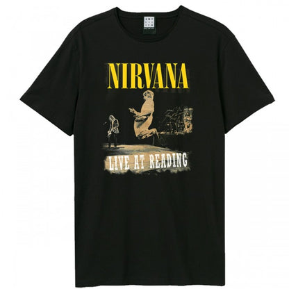 Front - Amplified Unisex Adult Live At Reading Nirvana Vintage T-Shirt