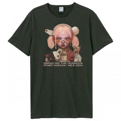 Front - Amplified Unisex Adult Post Human: Nex Gen Bring Me The Horizon Vintage T-Shirt