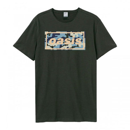 Front - Amplified Unisex Adult Camo Logo Oasis Vintage T-Shirt
