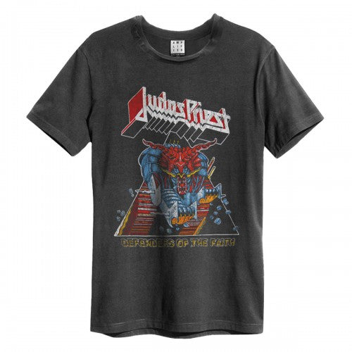 Front - Amplified Unisex Adult Defenders Of The Faith Judas Priest Vintage T-Shirt