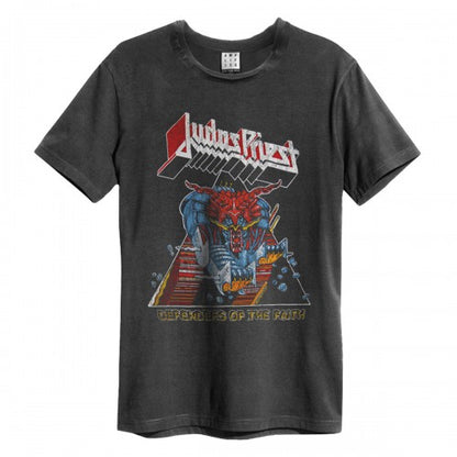 Front - Amplified Unisex Adult Defenders Of The Faith Judas Priest Vintage T-Shirt