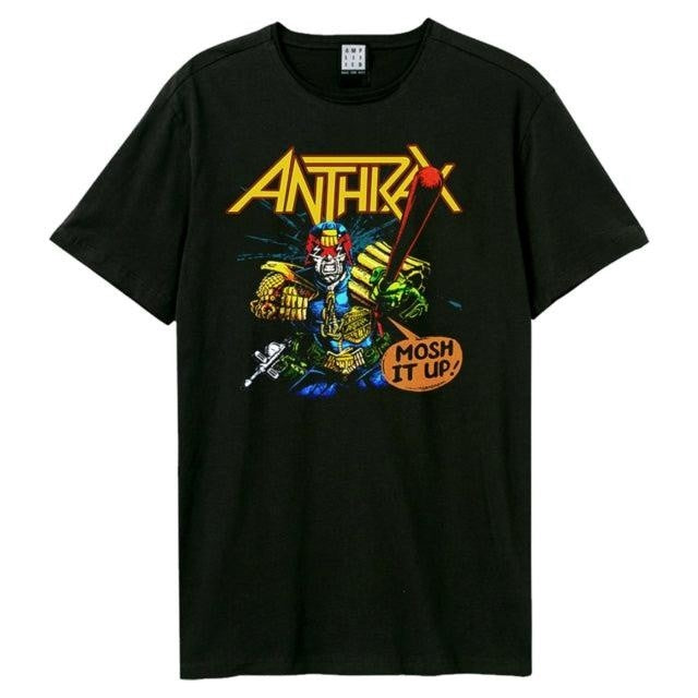 Front - Amplified Unisex Adult I Am The Law Anthrax Vintage T-Shirt