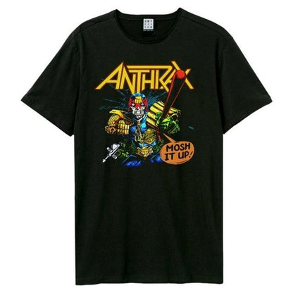 Front - Amplified Unisex Adult I Am The Law Anthrax Vintage T-Shirt