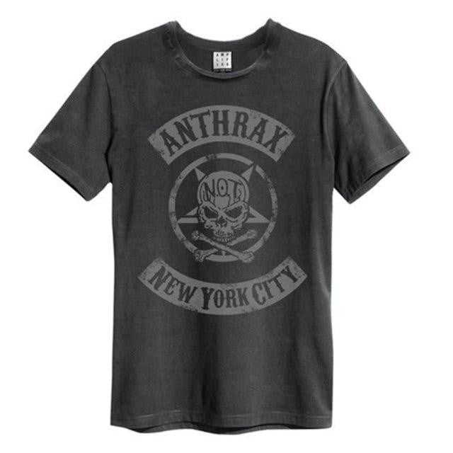 Front - Amplified Unisex Adult New York City Anthrax Vintage T-Shirt
