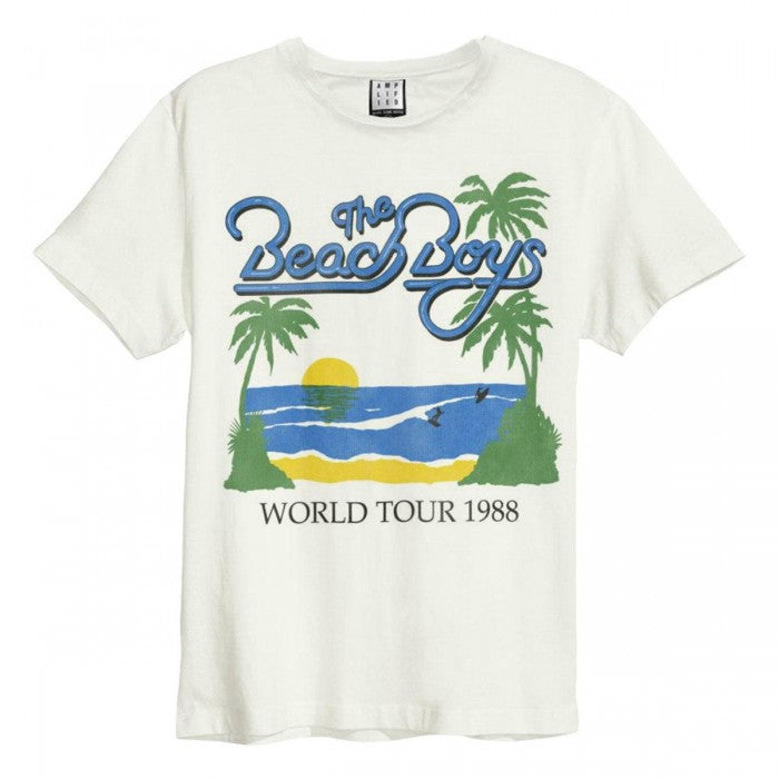 Front - Amplified Unisex Adult 1988 Tour The Beach Boys Vintage T-Shirt