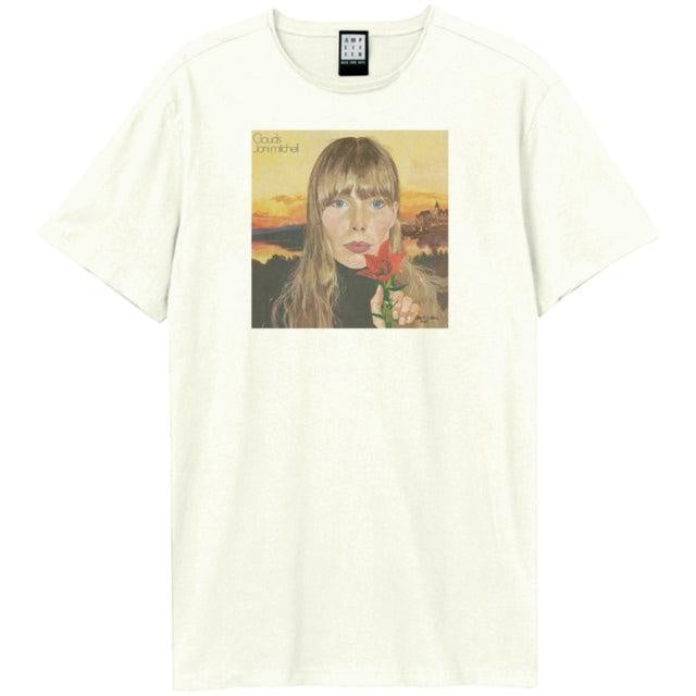 Front - Amplified Unisex Adult Clouds Joni Mitchell Vintage T-Shirt
