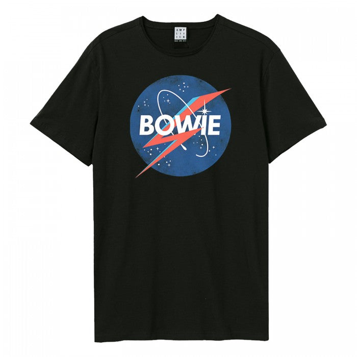 Front - Amplified Unisex Adult The Moon David Bowie Vintage T-Shirt