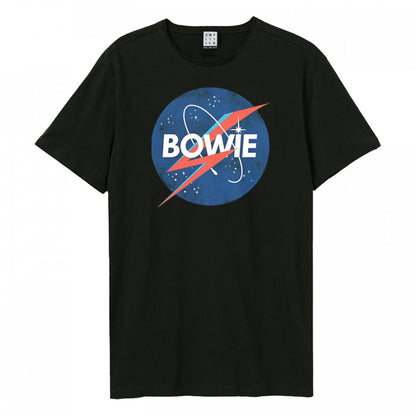 Front - Amplified Unisex Adult The Moon David Bowie Vintage T-Shirt