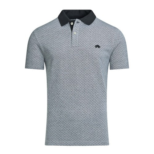 Front - Raging Bull Mens Pique Jacquard Polo Shirt