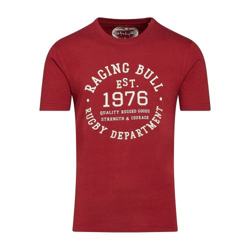 Front - Raging Bull Mens Rugby Department T-Shirt