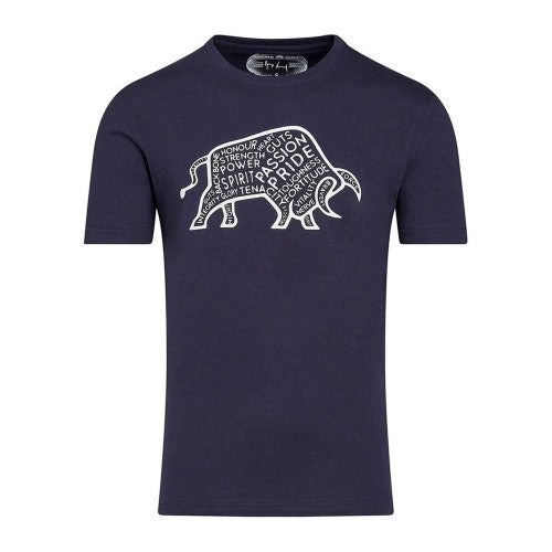 Front - Raging Bull Mens Word Bull Outline T-Shirt