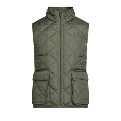 Front - Raging Bull Mens Quilted Patch Pocket Gilet