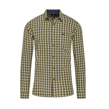 Front - Raging Bull Mens Micro Checked Brushed Cotton Long-Sleeved Shirt
