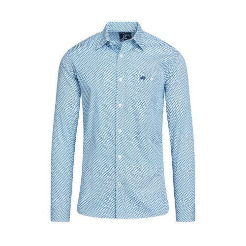 Front - Raging Bull Mens Triangle Geometric Long-Sleeved Shirt