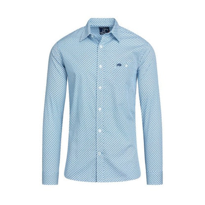 Front - Raging Bull Mens Triangle Geometric Long-Sleeved Shirt