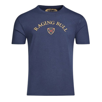 Front - Raging Bull Mens Crest Embroidered T-Shirt