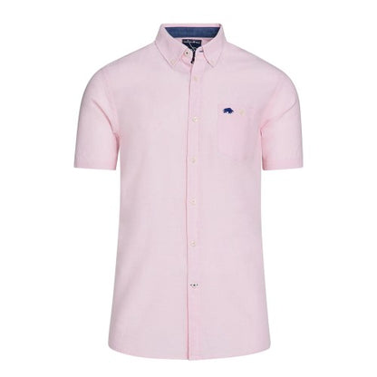 Front - Raging Bull Mens Classic Linen Short-Sleeved Shirt