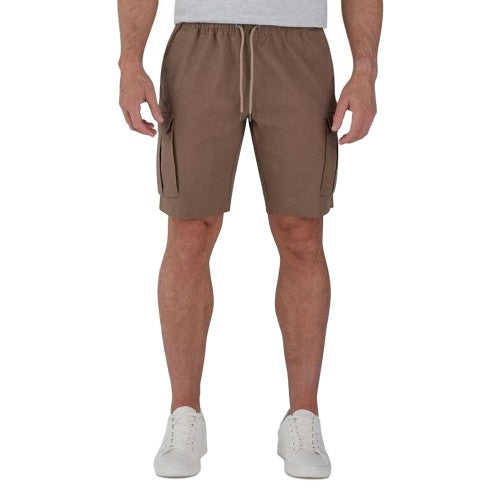Front - Raging Bull Mens Twill Elasticated Waist Cargo Shorts
