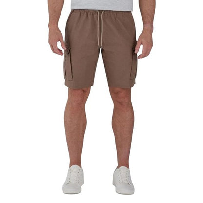 Front - Raging Bull Mens Twill Elasticated Waist Cargo Shorts