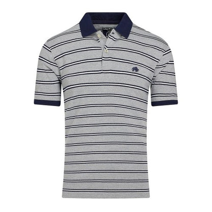 Front - Raging Bull Mens Tram Stripe Pique Polo Shirt