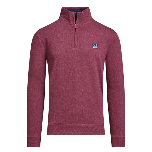 Front - Raging Bull Mens Classic Woven Patch Quarter Zip Sweatshirt
