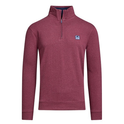 Front - Raging Bull Mens Classic Woven Patch Quarter Zip Sweatshirt