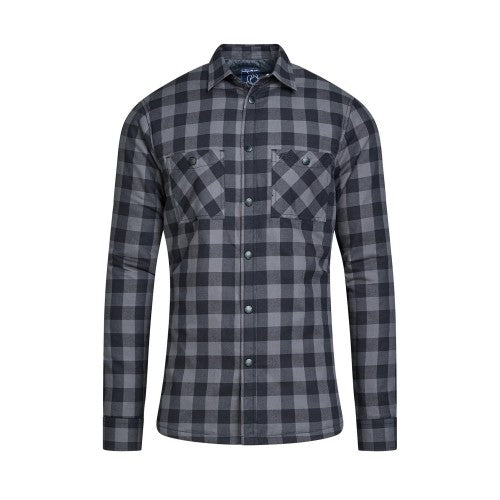 Front - Raging Bull Mens Checked Quilted Shirt Jacket