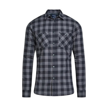 Front - Raging Bull Mens Checked Quilted Shirt Jacket