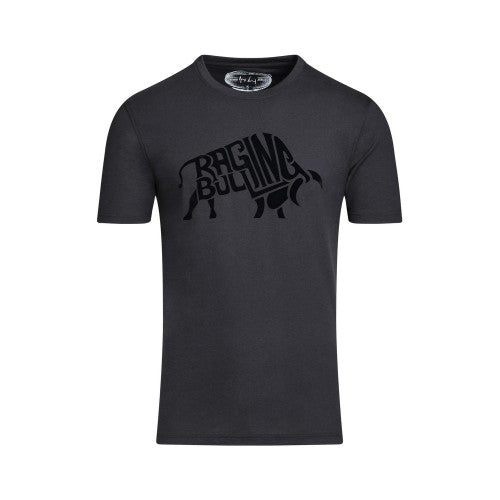 Front - Raging Bull Mens Flock Bull T-Shirt