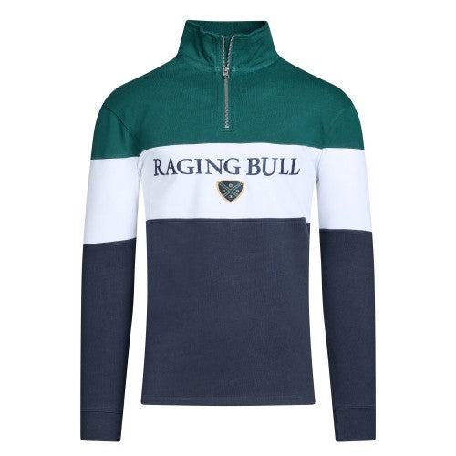 Front - Raging Bull Mens Cut & Sew Quarter Zip Pullover