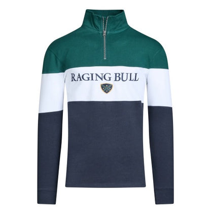 Front - Raging Bull Mens Cut & Sew Quarter Zip Pullover