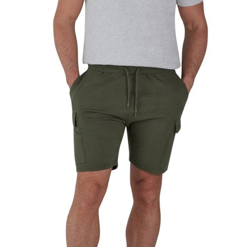Front - Raging Bull Mens Stretch Jersey Cargo Shorts