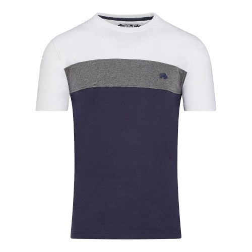 Front - Raging Bull Mens Cut and Sew Panel T-Shirt