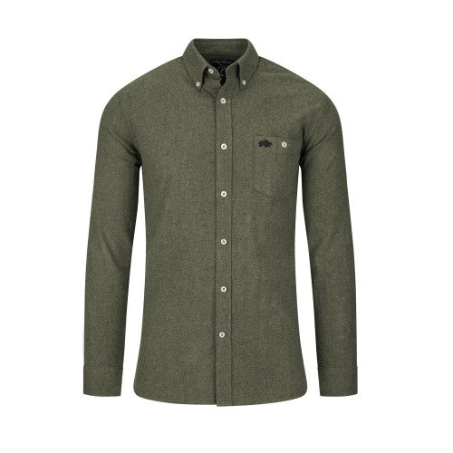 Front - Raging Bull Mens Brushed Twill Long-Sleeved Shirt