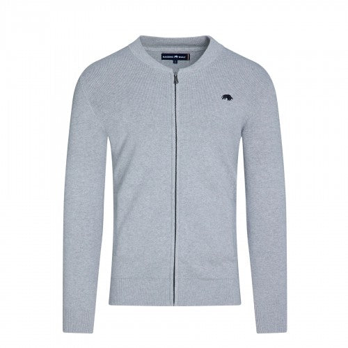 Front - Raging Bull Mens Knitted Baseball Collar Cardigan