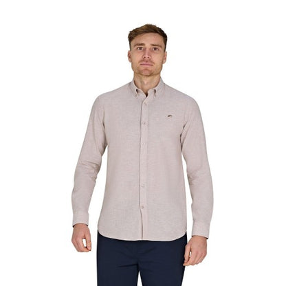 Front - Raging Bull Mens Classic Linen Long-Sleeved Shirt