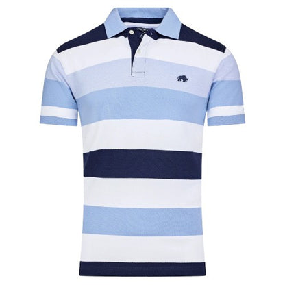 Front - Raging Bull Mens Hoop Birdseye Pique Polo Shirt