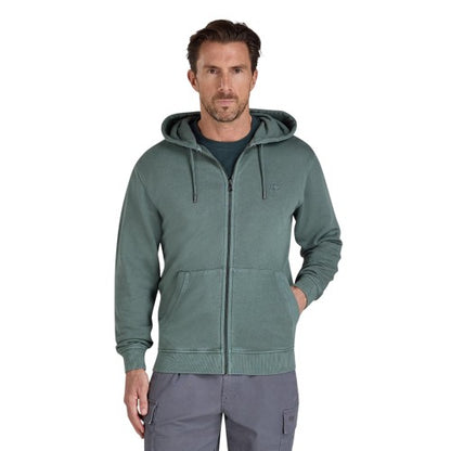 Front - Raging Bull Mens Garment Dyed Full Zip Hoodie