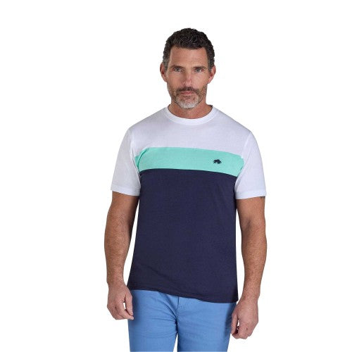 Front - Raging Bull Mens Cut and Sew Panel T-Shirt