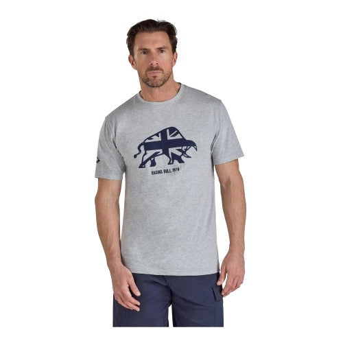 Front - Raging Bull Mens Bull Embroidered T-Shirt
