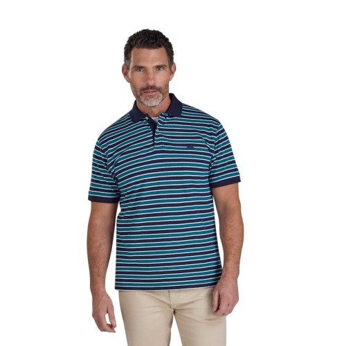 Front - Raging Bull Mens Triple Stripe Pique Polo Shirt
