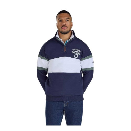 Front - Raging Bull Mens Quarter Zip Sweatshirt