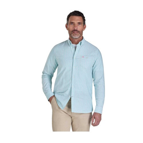 Front - Raging Bull Mens Stanford Striped Long-Sleeved Shirt