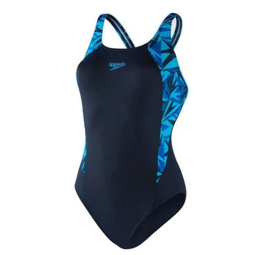 Front - Speedo Womens/Ladies Hyperboom Splice Eco Endurance+ One Piece Swimsuit