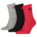 Front - Puma Unisex Adult Crew Socks (Pack of 3)